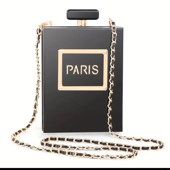 NEWT VINTAGE PARIS PERFUME SHAPED CLUTCH BAG. - Picture 4 of 14